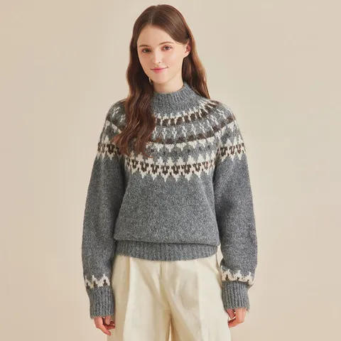 [포커스]노르딕패턴모크넥울니트 PBBF4W1KT2181