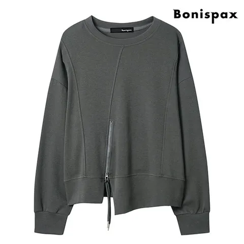 [보니스팍스]지퍼 심플 티셔츠 (XO4LW007L0)