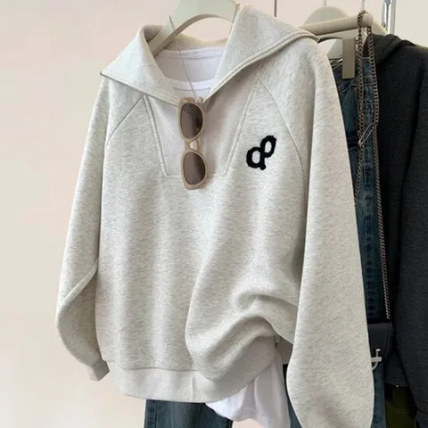 [아리엘스타일]깔끔한 트렌디룩 비뉴아반집업맨투맨