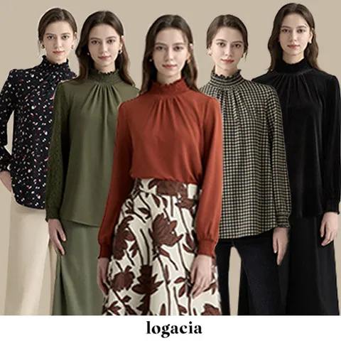 로가시아 24FW 윈터 스모킹 기모 티블라우스 5종