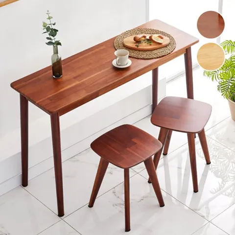 원목 다용도 콘솔 식탁 카페 테이블 고무나무 사이드 좁은 책상