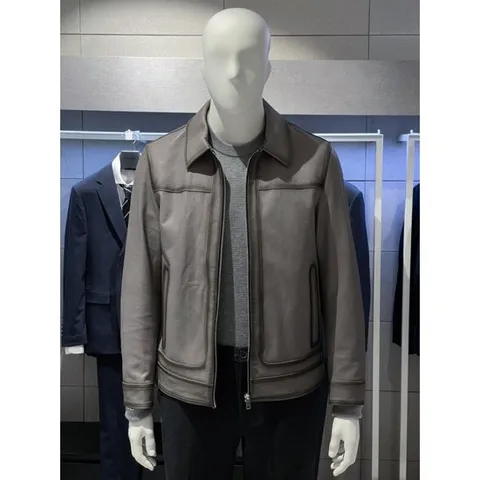 [트루젠]남성 빈티지에이징 양가죽 트러커 점퍼 자켓 비지니스