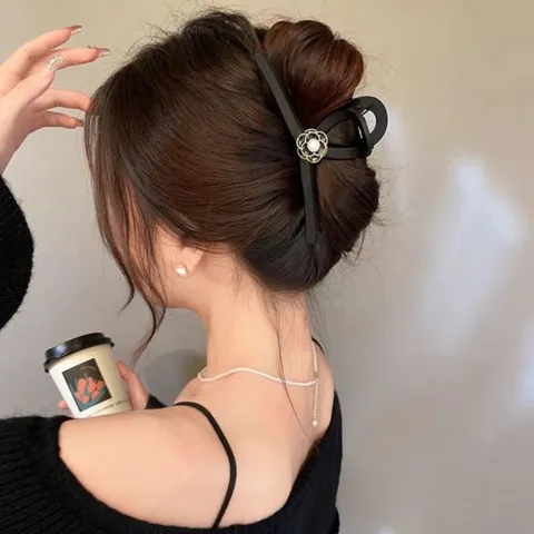 꽃 진주 유럽 귀족 헤어 집게