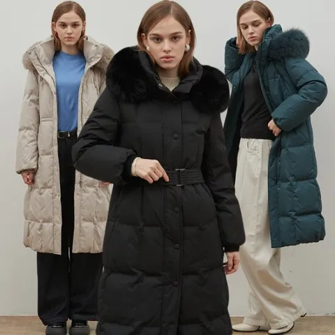 [홈쇼핑방송/르오트(LeOT)] 프리미엄 사가폭스퍼(SAGA FOX) 스퀘어 패딩 코트-사이즈 55~88까