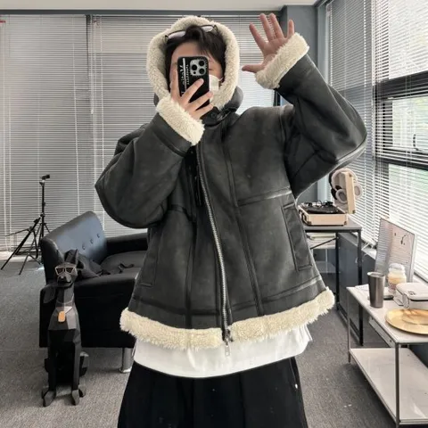 유인맨즈 / 남자양털무스탕 레더무스탕 남성퍼자켓