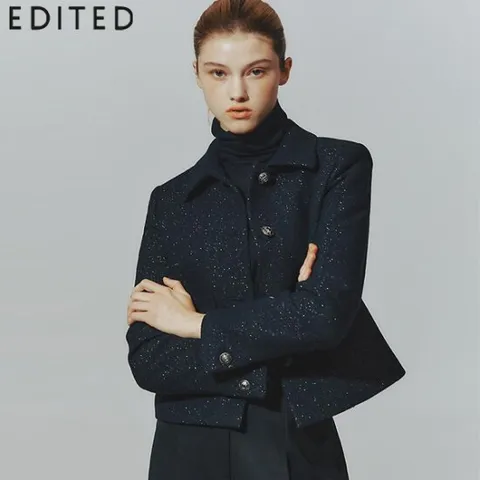 [르오트(LeOT)] 에디티드 메탈 클래식 트위드 울 재킷-사이즈 55~88다양