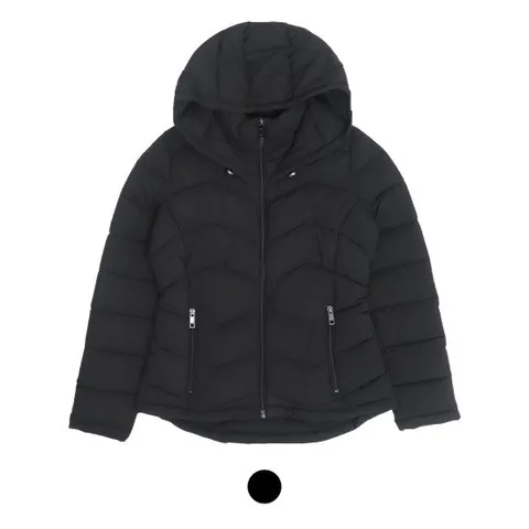 캘빈클라인 CK 여성 롱패딩 슬림 퀼팅 후드 자켓