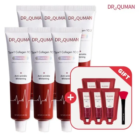 닥터큐먼 프리미엄 Type1 콜라겐 크림팩 (60g*6+10g*5+스파츌러1)