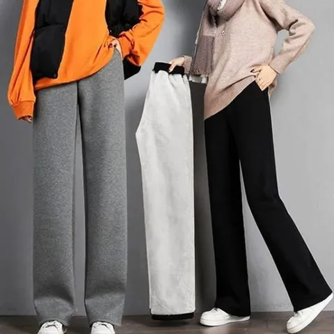 양털찰랑통바지 기모통바지 여자기모바지 기모와이