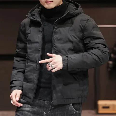 남성 2컬러 베이직 겨울점퍼 후드  경량패딩