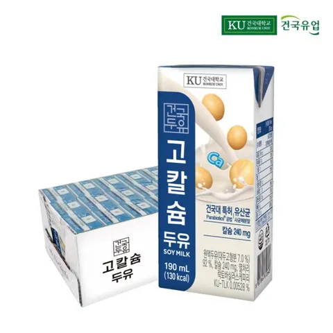 건국두유 고칼슘 두유 190ml 24팩