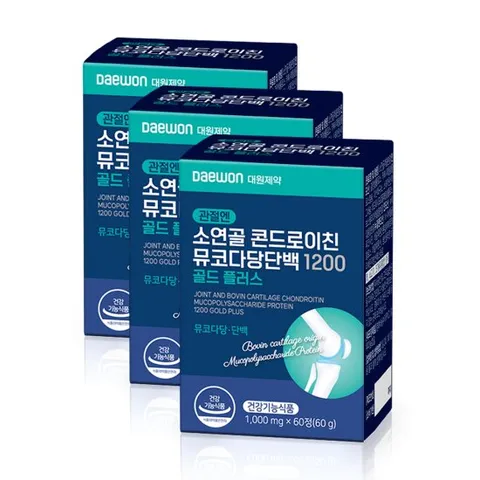 소연골 관절엔 콘드로이친 뮤코다당단백 1200 골드 플러스 60정 3박스(3개월분)