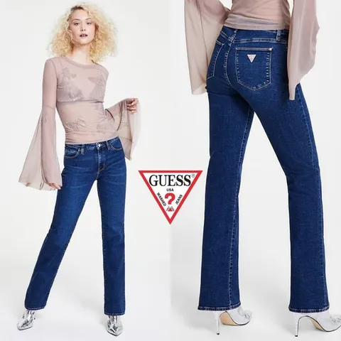 게스 GUESS 16675227 여자 Whiskered 부츠컷 데님 청바지