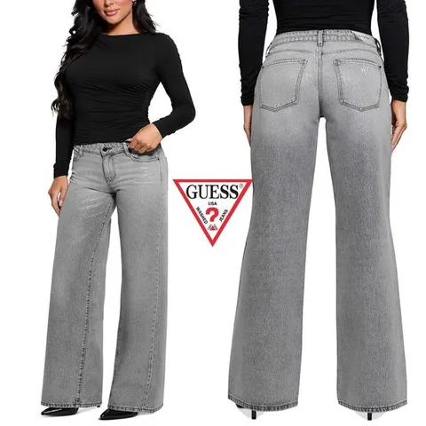 게스 GUESS 19949542 여자 Palazzo Shimmer 와이드 데님 청바지