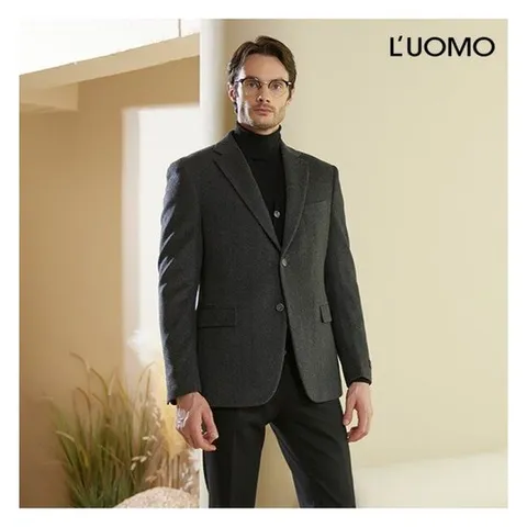 [워모 ]워모 남성 울 캐시미어 블렌딩 퀼팅 재킷 그레이