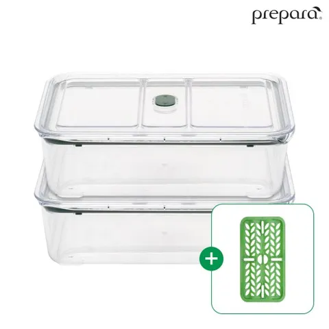 프리파라 브루클린 트라이탄 밀폐용기 대용량 6호(3400ml)x2개 + 띄우개 포함