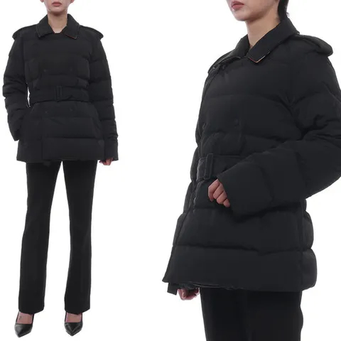 [버버리] 24FW 여성 나일론 퍼퍼 쇼트 패딩 (8097862 BLACK SAND 24F)