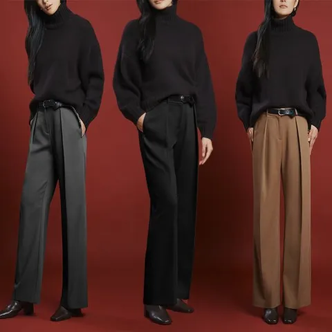 데일리라운지 핀턱 울팬츠 1종