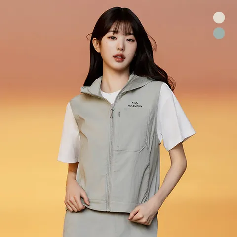 [아이더](장원영착용) 여성 온더락 크롭 포켓 베스트 조끼_DWM24611