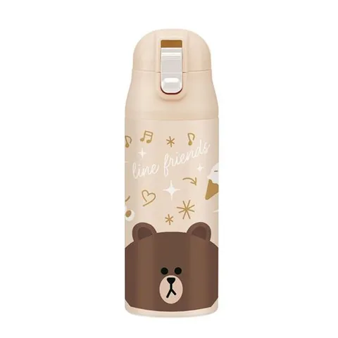 선물 스케이터 라인프렌즈 브라운 스테인레스 보온 보틀