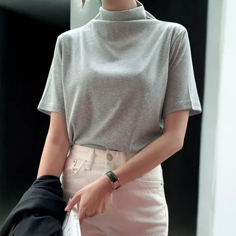 [LBRAND] 세련된 이지 반팔 반목 폴라티