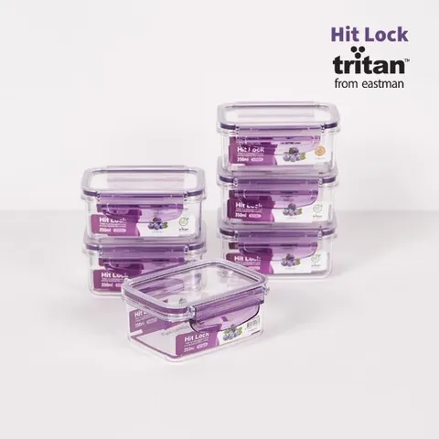 에코센스 히트락 올트라이탄 밀폐용기 직사각 350ml 6개