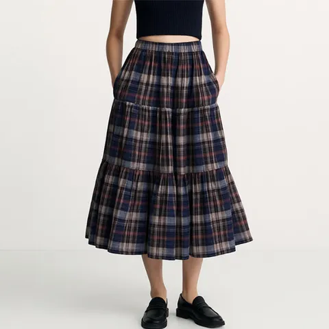 피그먼트 체크스커트 1종