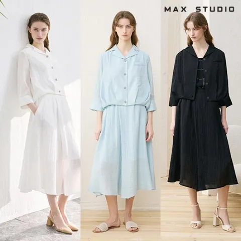 막스스튜디오 썸머 크리즈 셋업 2PCS (재킷+팬츠)