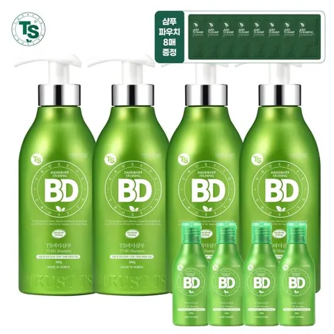 TS비디샴푸 500g*4개+TS비디샴푸 100g*4개+TS저스트샴푸 6g*8개