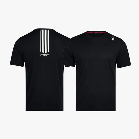 [스파이더] 남성 트레이닝 라드패드 포인트 반팔 티셔츠 SOKMCNRS201MBLK
