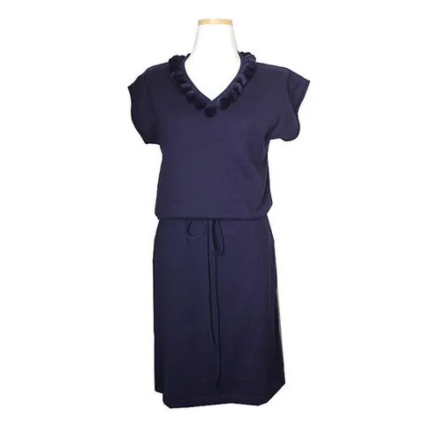 (명품) 까샤렐 알파카 혼방 네이비 원피스 44~55