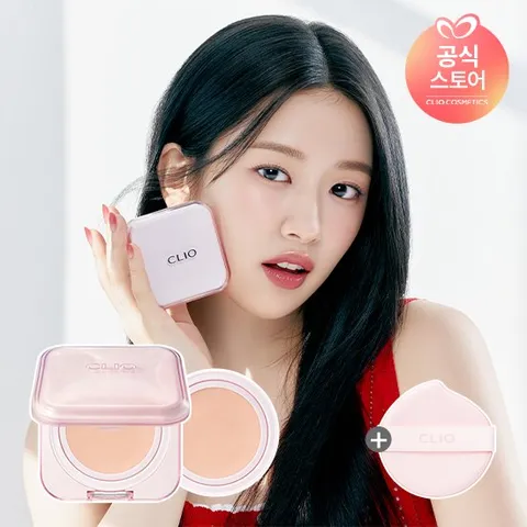 클리오 킬커버 메쉬 글로우 에센셜 쿠션 기획[본품+리필]+(증정)퍼프1매