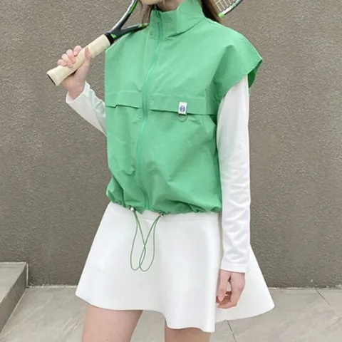 여성골프 바람막이 조끼 상의 봄 여름 간절기 여자골프의류 FULLZIPDMT