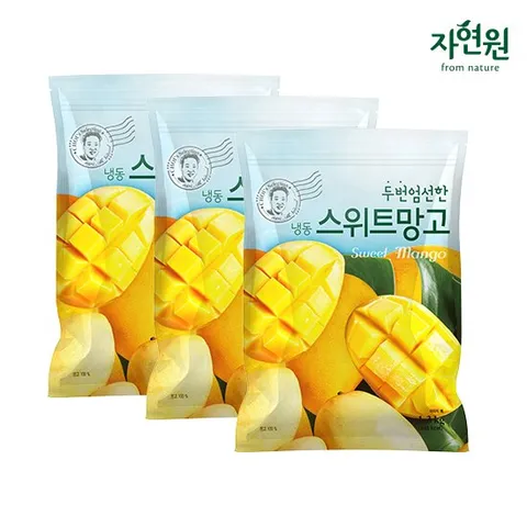 [자연원] 두번엄선한 냉동 망고(베트남) 1.3kg x 3팩