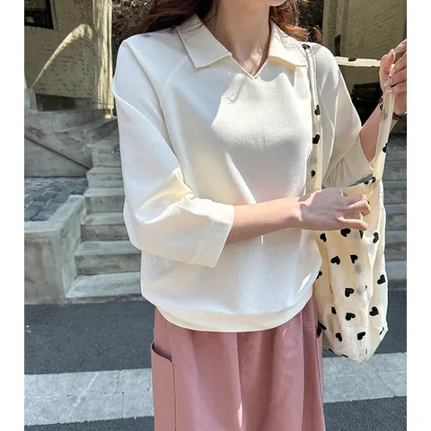 [조아맘] 뮤트 오픈카라 7부 티