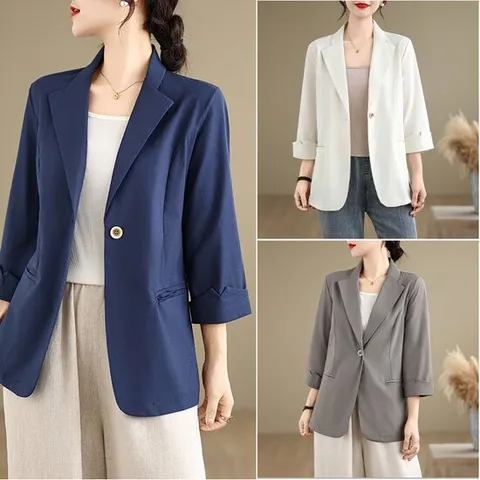 [코코에보니]여성린넨원버튼자켓 여름자켓/JK-115