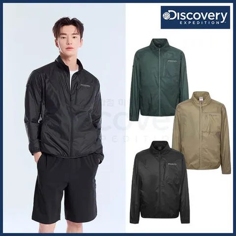 [ 롯데백화점 ]디스커버리 25년 여름 이월/할인 남성 초경량 립스탑 하이넥 나일론 바람막이/기능성캐주얼자켓 DMWJ7Q053-DXMIA