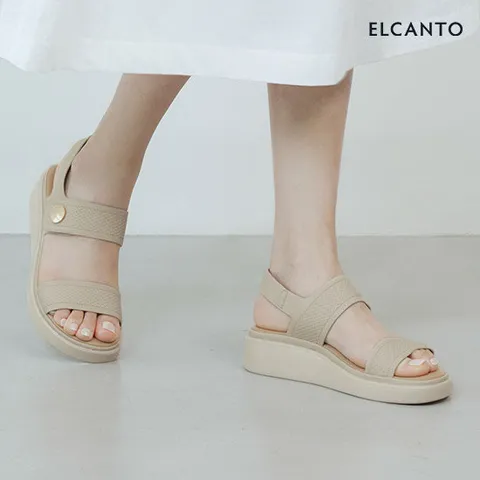 엘칸토 마쯔 여성 엠보 스트랩 몰드 샌들 3.5cm LCWW99M526