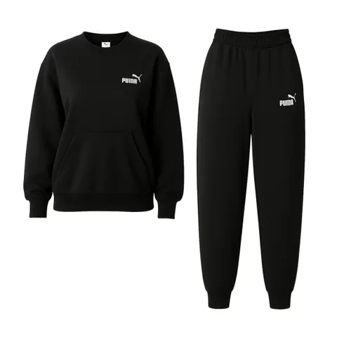 푸마 에센셜 NO.1 로고 릴렉스 트레이닝 세트 블랙 685074-01