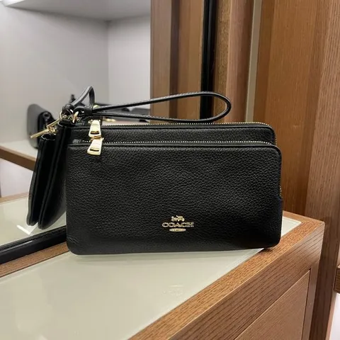 코치 더블 지퍼 지갑 CU919