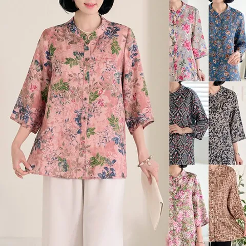 [엄마옷 로즈맘] 소선차이나풍기인견블라우스