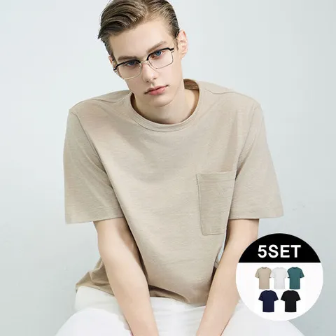 25SS 최신상 오가닉 코튼 슬럽 남성 티셔츠 5종 MD252M0515TS