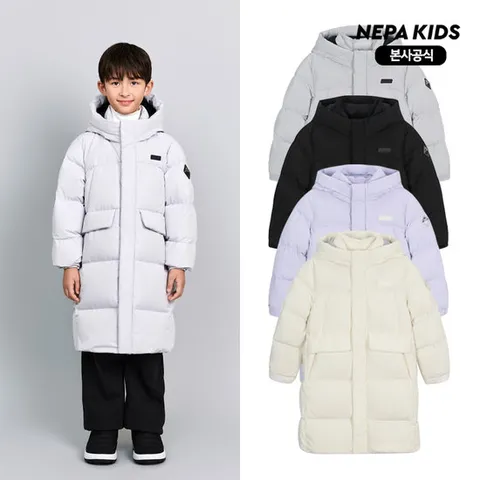 [네파키즈/택가239,000] 25FW 신상 KLF2001 시그니처 덕다운 롱패딩 본사직영