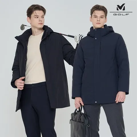 [밀레 골프](대세는 코트다운)밀레골프 남성 인퀼팅 헤비다운 1종