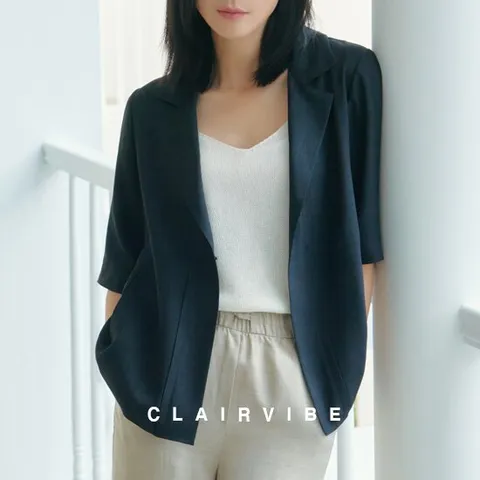 끌레르바이브 베이직하프슬리브썸머카라자켓1종