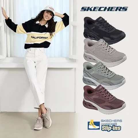 스케쳐스 여성용 밥스 에어펌프 슬립인스 워킹화