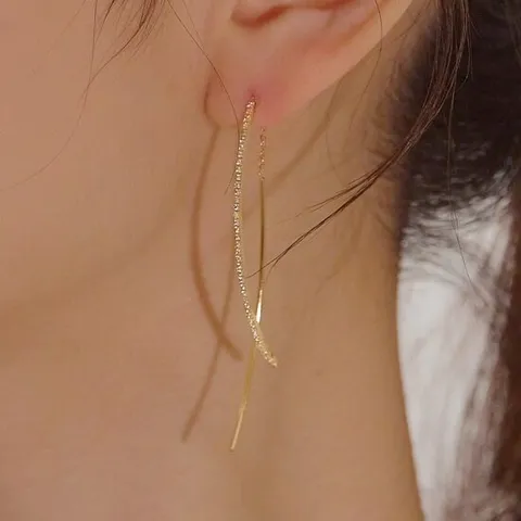 wbL 14k post 루베 드롭 귀걸이