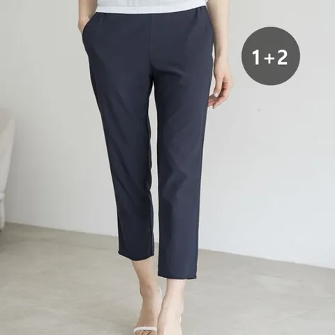 엄마옷 마담4060 1 + 1 + 1 썸머쿨 냉장고 인견밴딩팬츠3종세트-QHPN2405001-