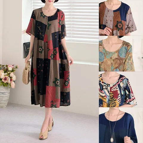 [엄마옷 로즈맘] 주만라운드면원피스