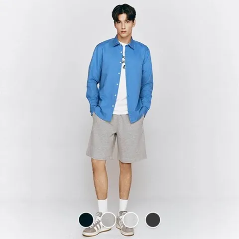[지오다노]남성 여름 밴딩 테리 트레이닝 숏 팬츠 면 반바지 105416